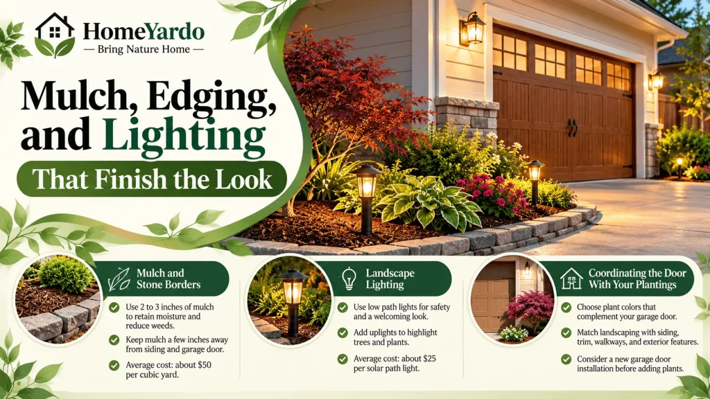 Mulch, Edging, and Lighting That Finish the Look