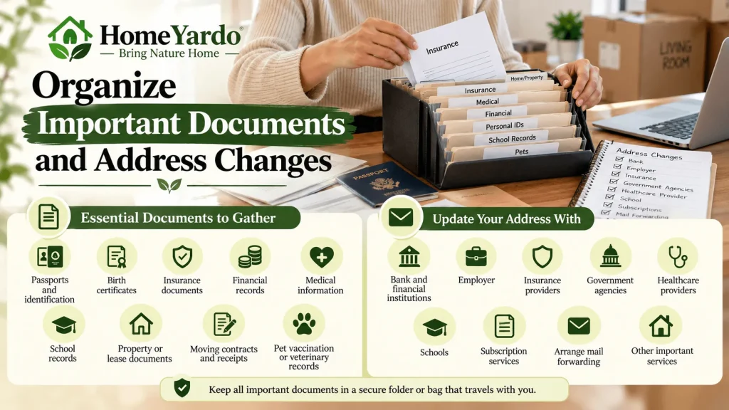 Organize Important Documents and Address Changes
