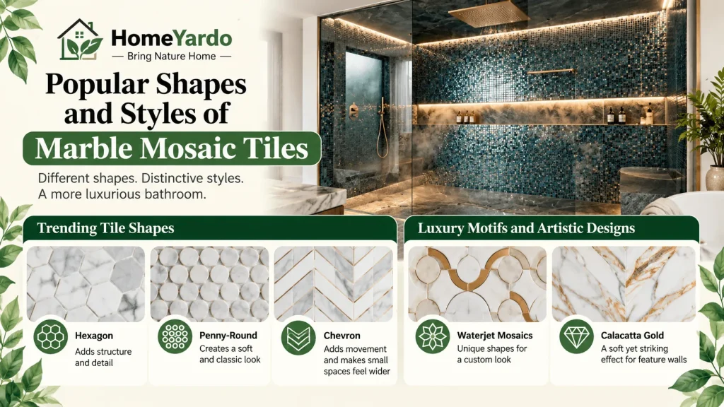 Popular Shapes and Styles of Marble Mosaic Tiles
