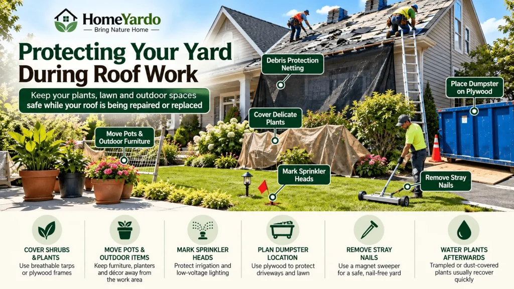 Protecting your yard during roof work