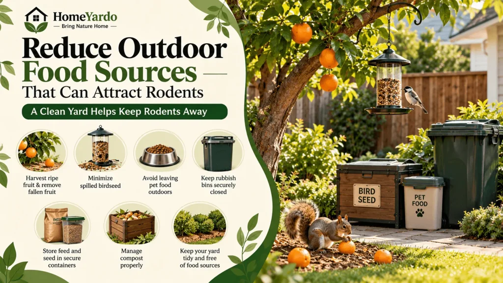 Reduce Outdoor Food Sources That Can Attract Rodents