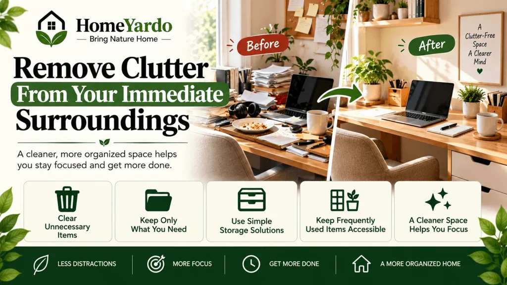 Remove Clutter From Your Immediate Surroundings