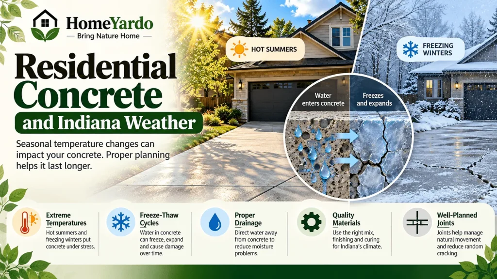 Residential Concrete and Indiana Weather
