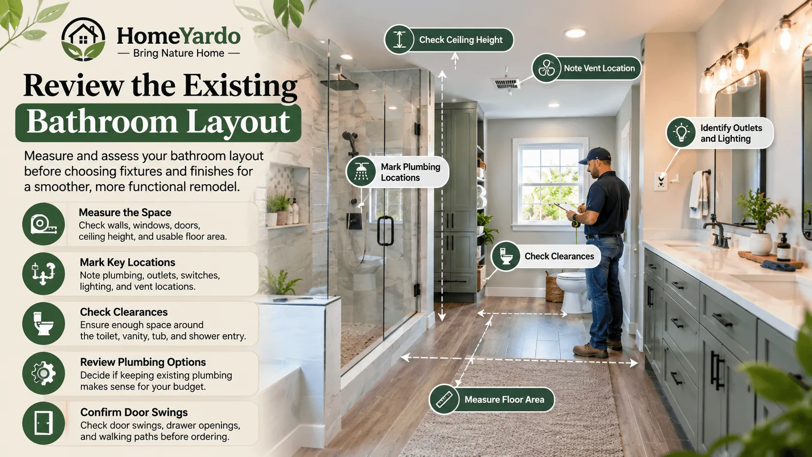 Review the Existing Bathroom Layout