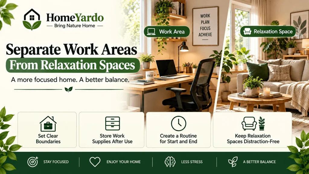 Separate Work Areas From Relaxation Spaces