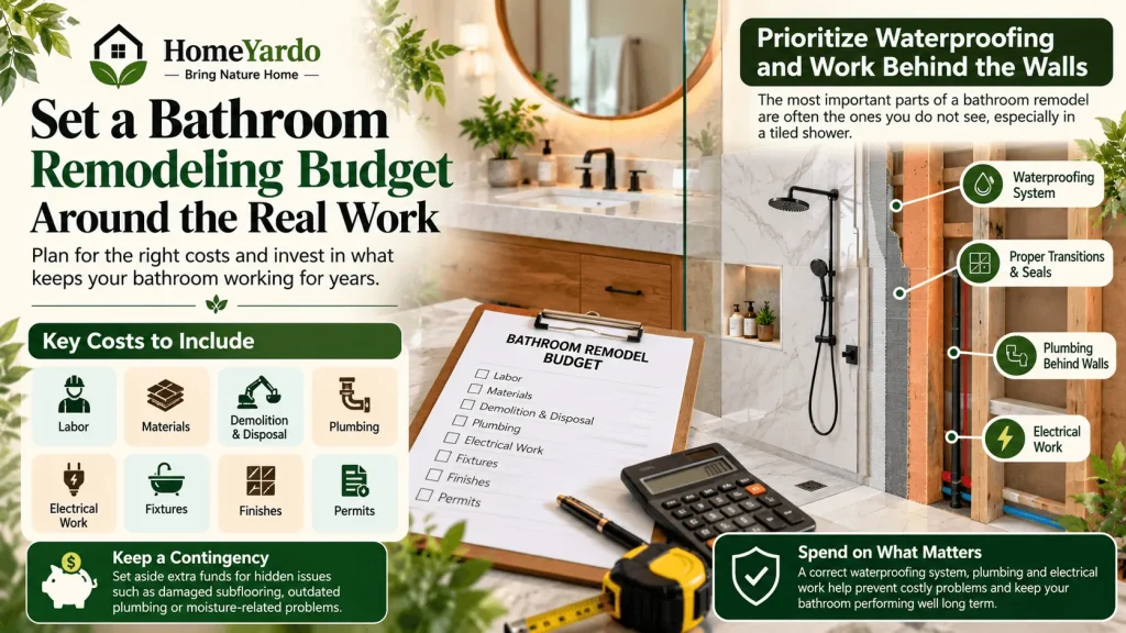 Set a Bathroom Remodeling Budget Around the Real Work