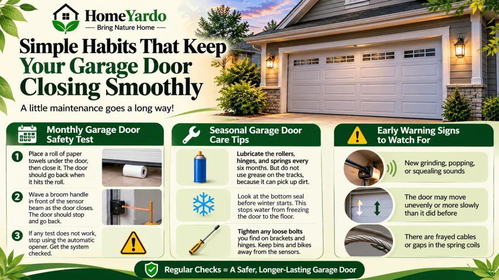 Simple Habits That Keep Your Garage Door Closing Smoothly