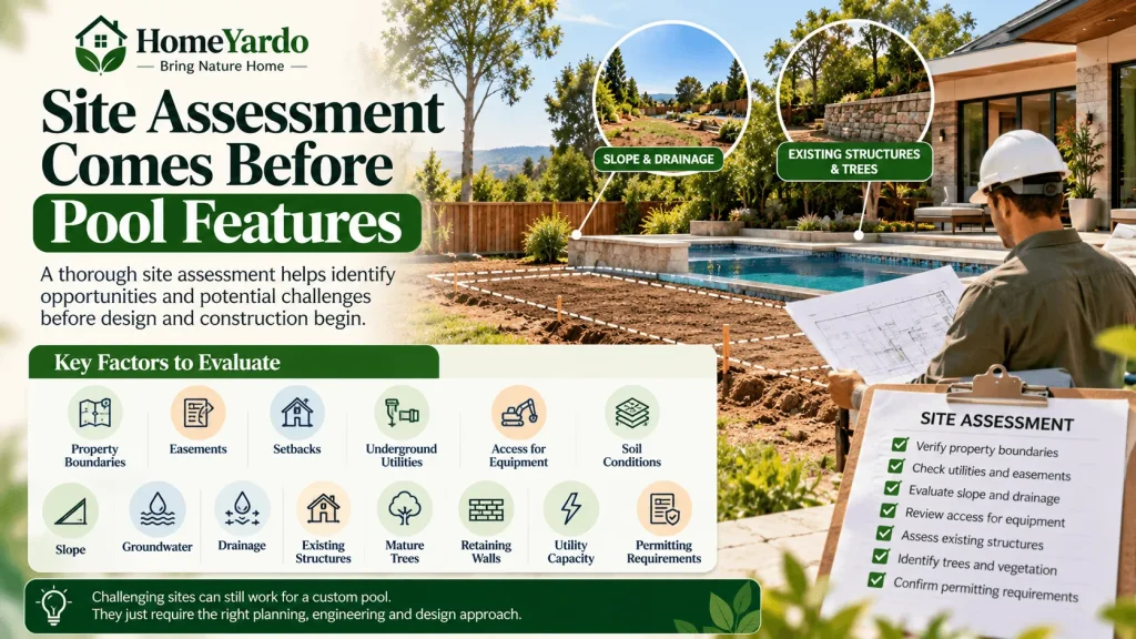 Site Assessment Comes Before Pool Features