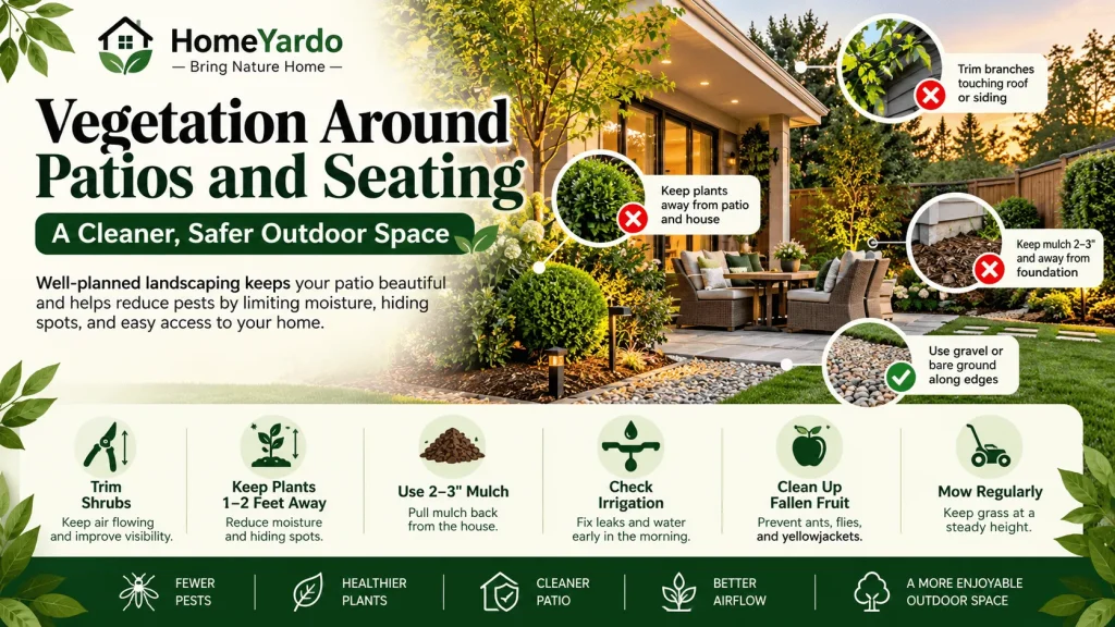 Vegetation Around Patios and Seating