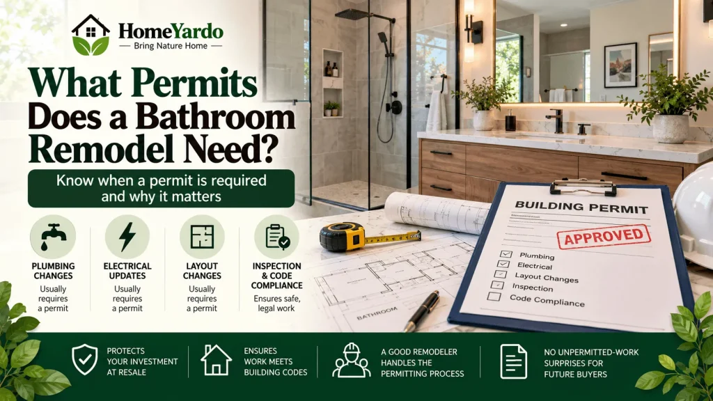 What permits does a bathroom remodel need