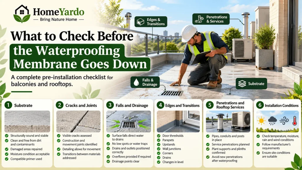 What to Check Before the Waterproofing Membrane Goes Down