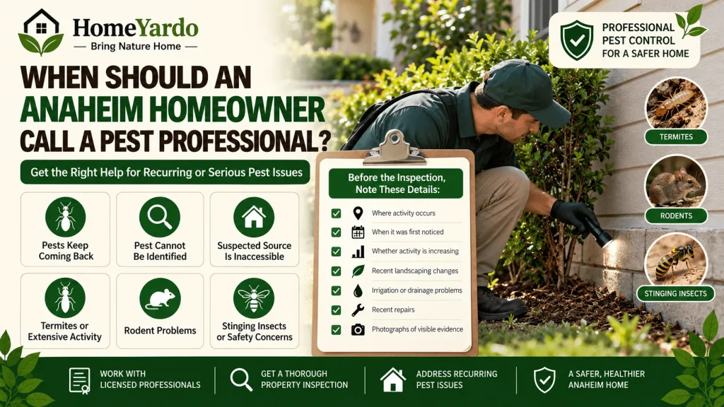 When Should an Anaheim Homeowner Call a Pest Professional?
