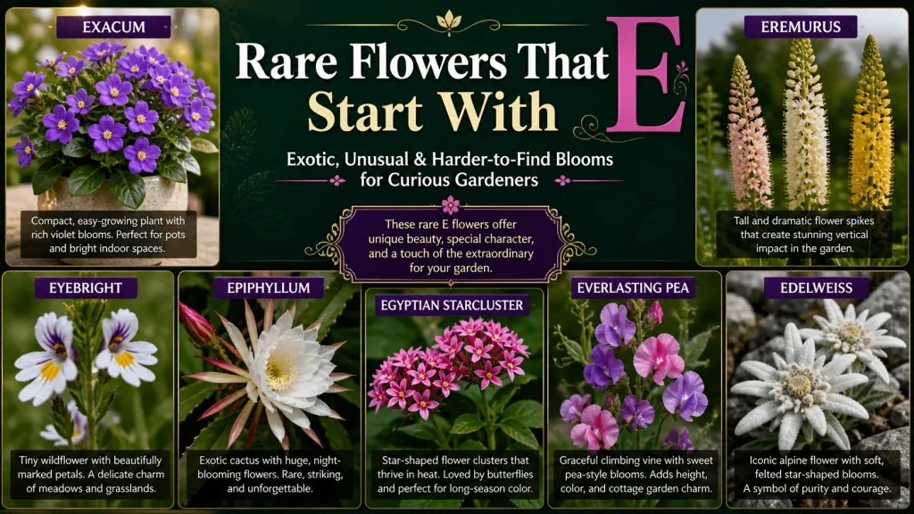 Rare flowers that start with E