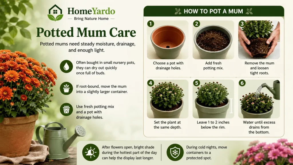 Potted Mum Care