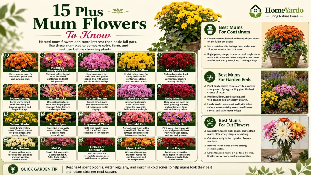 15 Plus Mum Flowers To Know