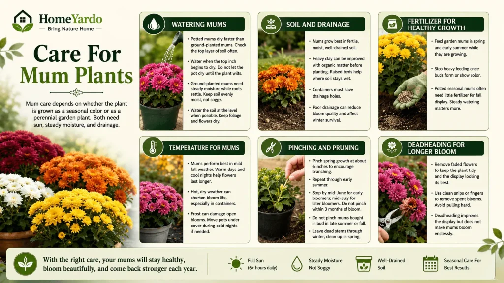 How To Care For Mum Plants?