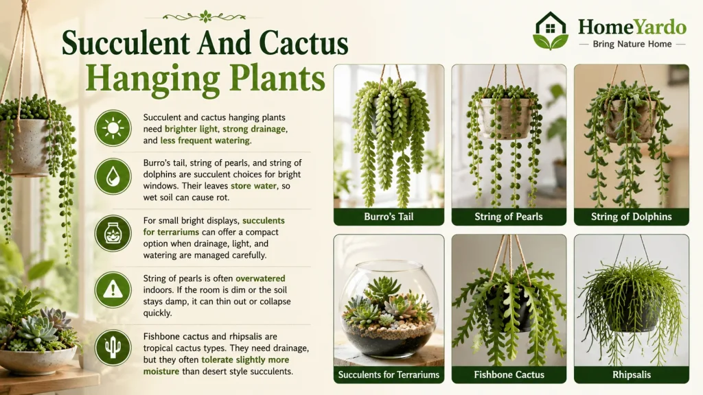 Succulent And Cactus Hanging Plants