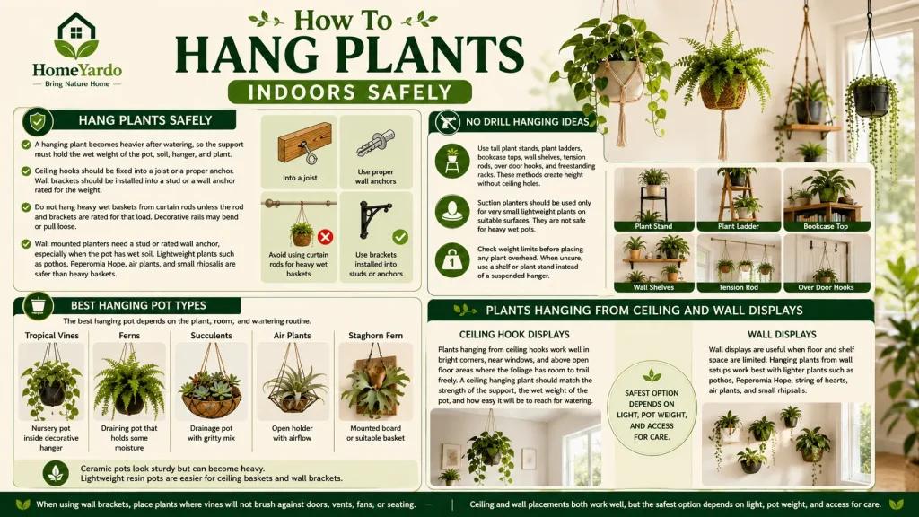 How To Hang Plants Indoors Safely
