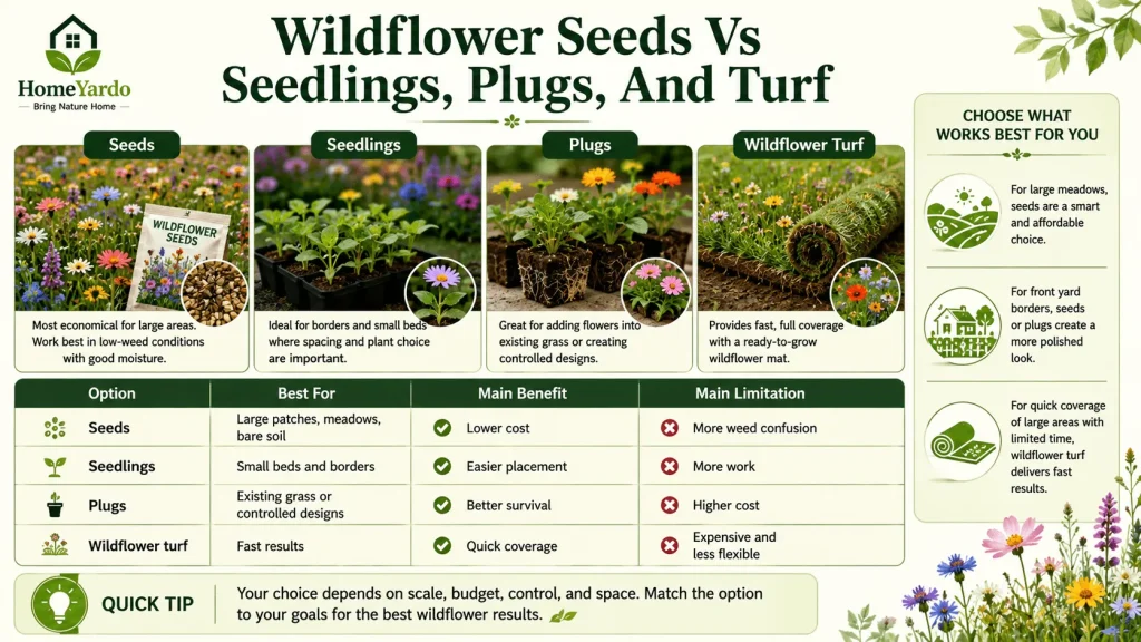Wildflower Seeds Vs Seedlings, Plugs, And Turf