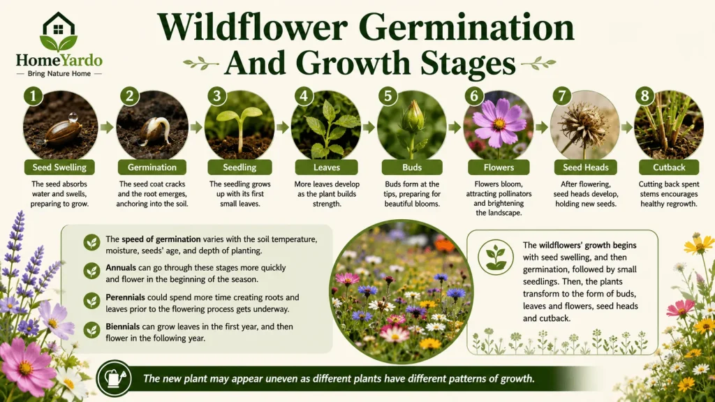 Wildflower Germination And Wildflower Growth Stages