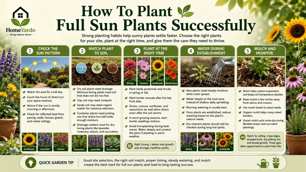 How To Plant Full Sun Plants Successfully