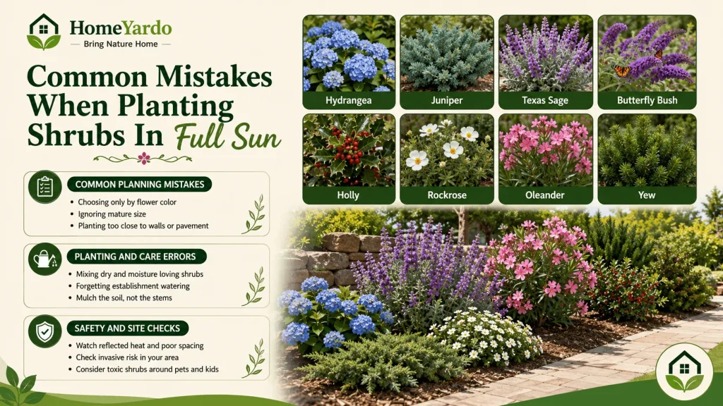 Common Mistakes When Planting Shrubs In Full Sun