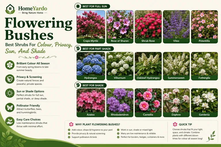 Flowering Bushes: Best Shrubs For Colour, Privacy, Sun, And Shade