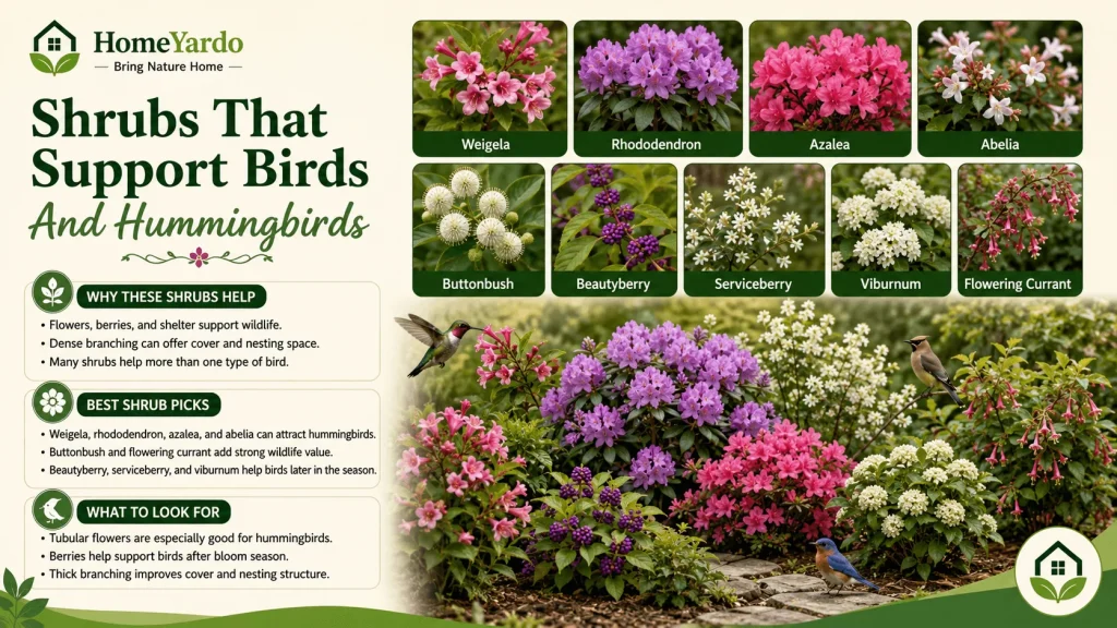 Shrubs That Support Birds And Hummingbirds