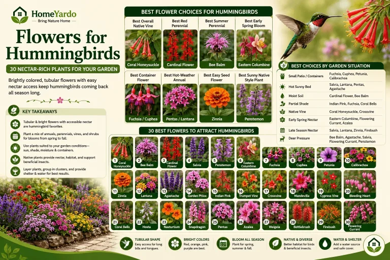 Flowers for Hummingbirds: 30 Nectar-Rich Plants
