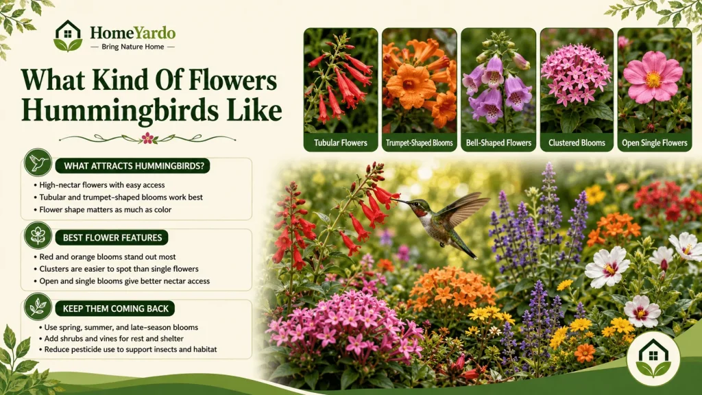 What Kind Of Flowers Do Hummingbirds Like?