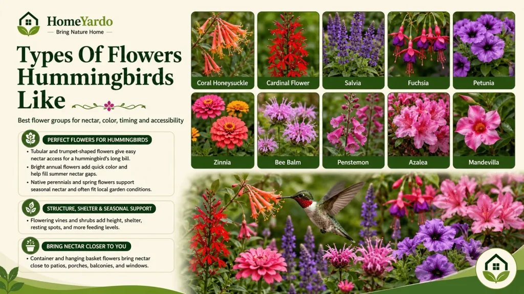 Types Of Flowers Hummingbirds Like