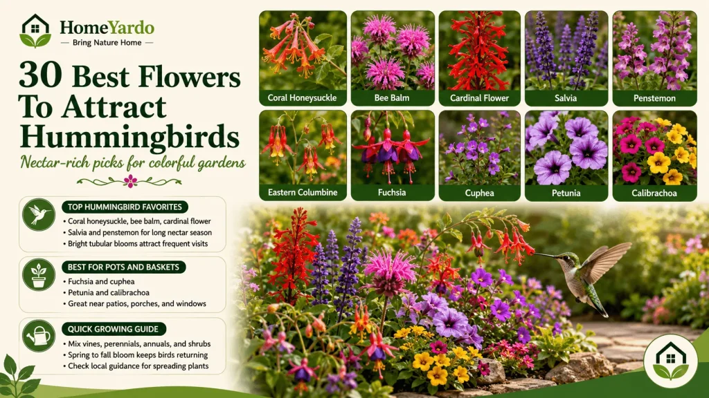 30 Best Flowers To Attract Hummingbirds