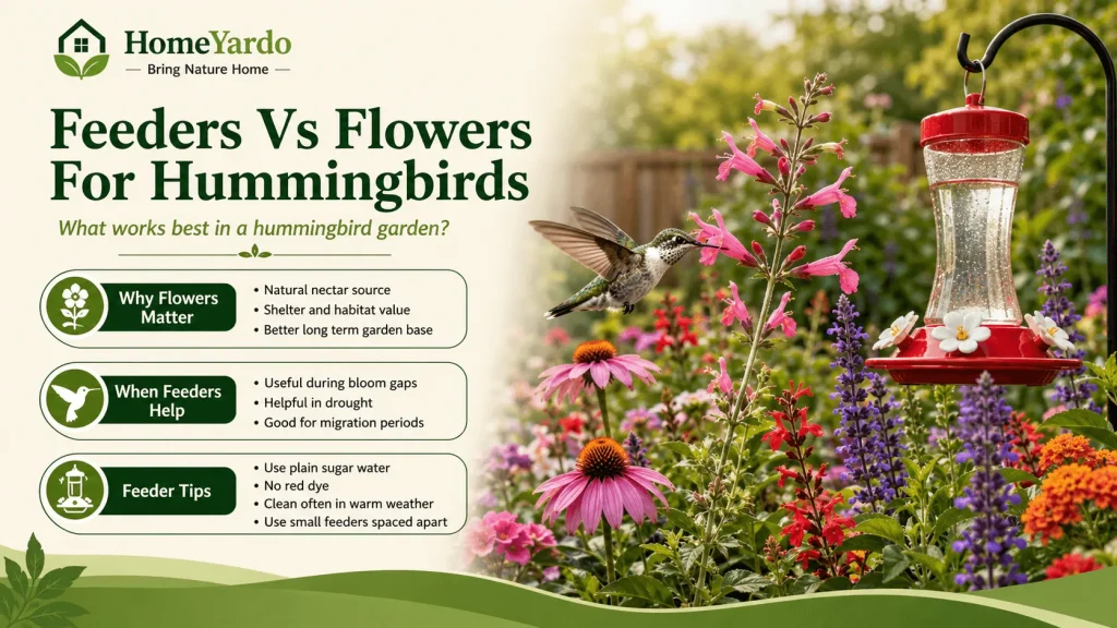 Feeders Vs Flowers For Hummingbirds