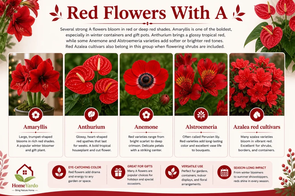 Red Flowers With A