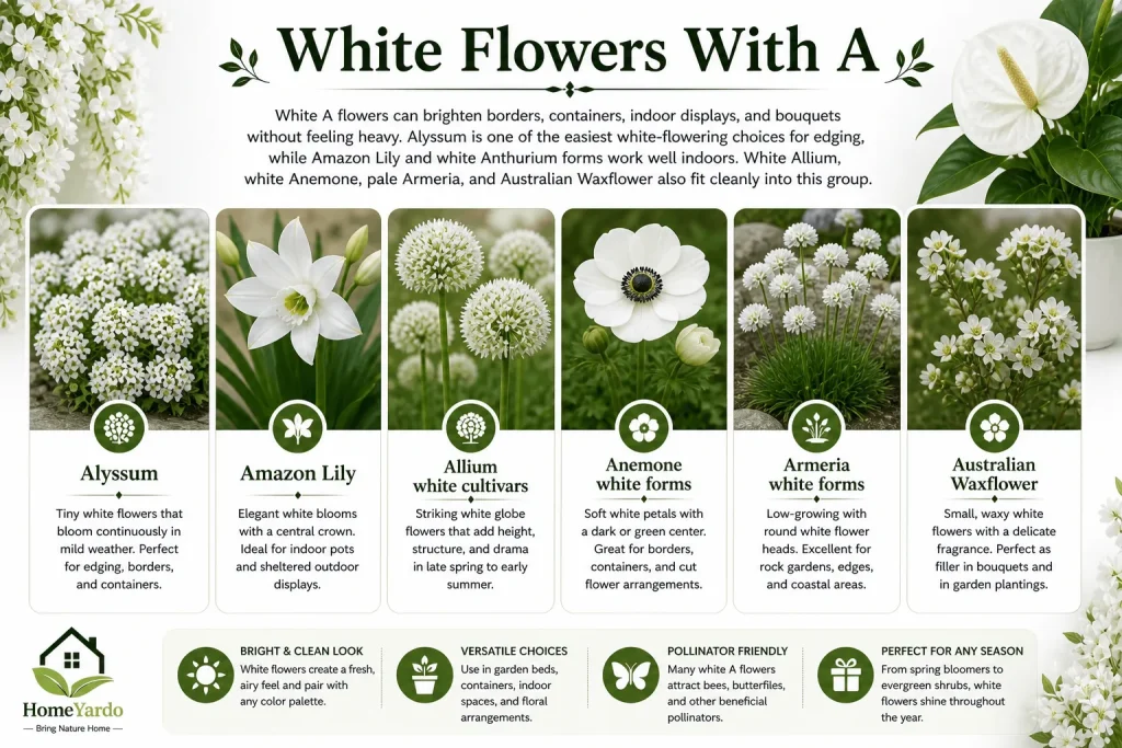 White Flowers With A