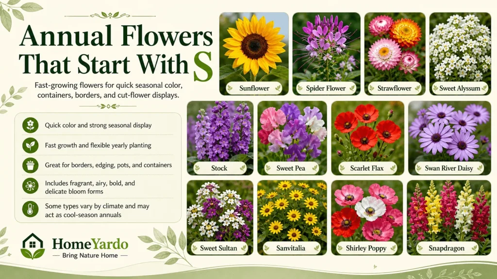 Annual Flowers That Start With S