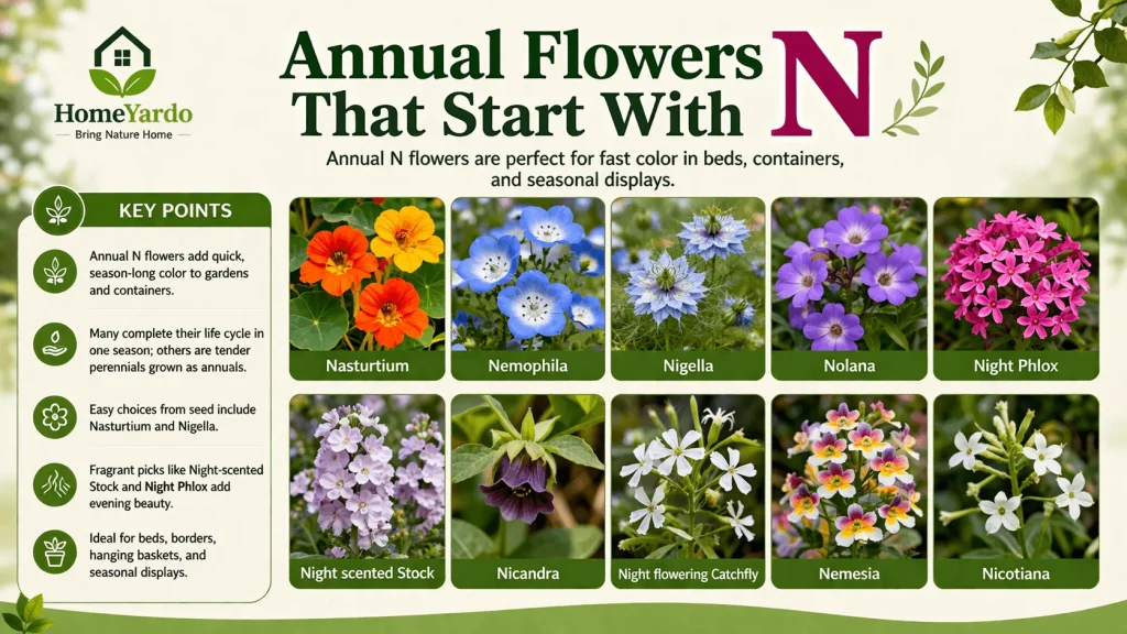 Annual FLOWER THAT START WITH N