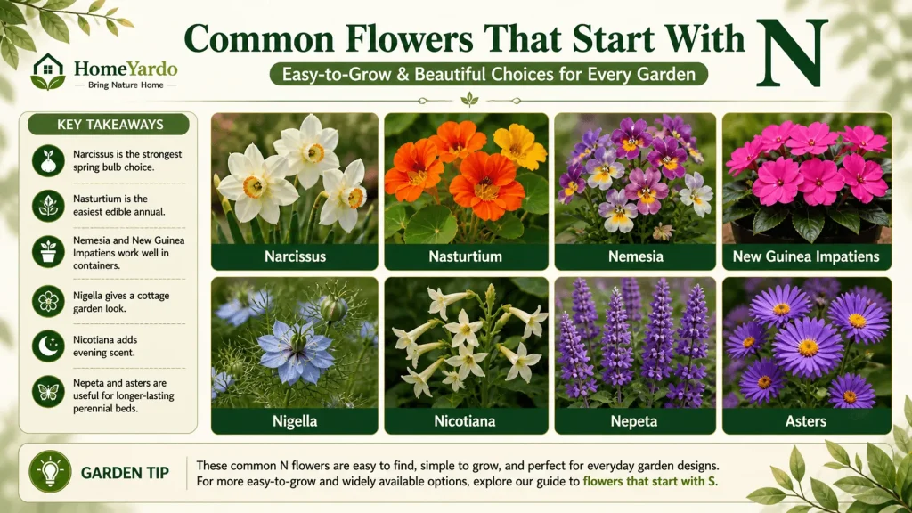 Common FLOWER THAT STARTING WITH N