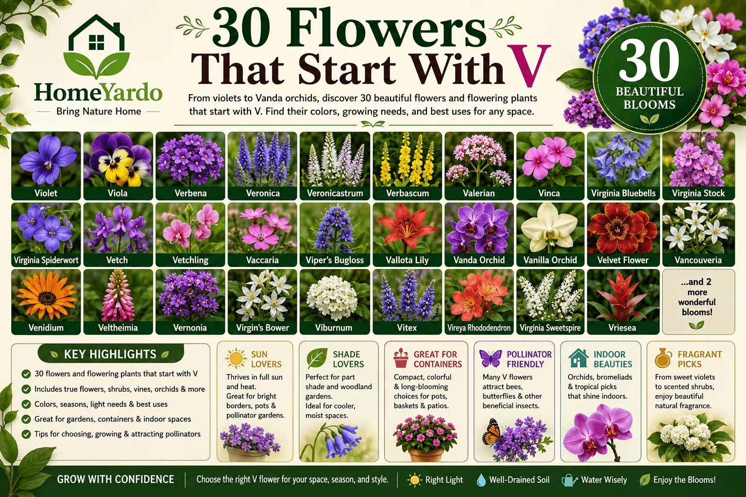 Flowers That Start With V