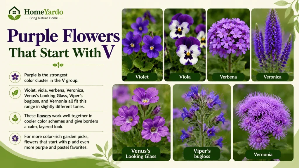 Purple flowers that start with V
