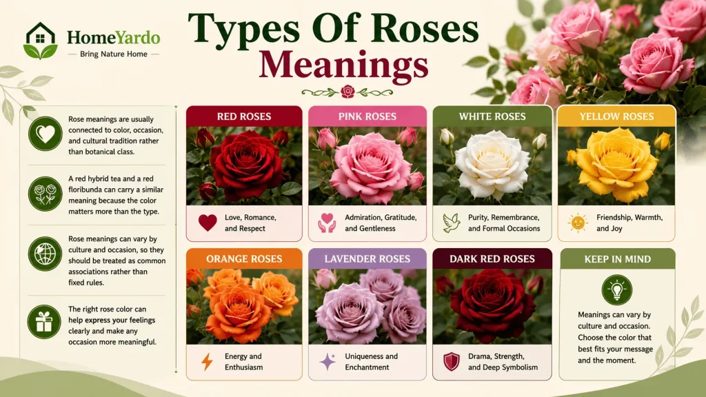 Types of Roses mEanings