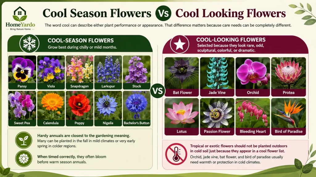 cool season vs cool looking flower