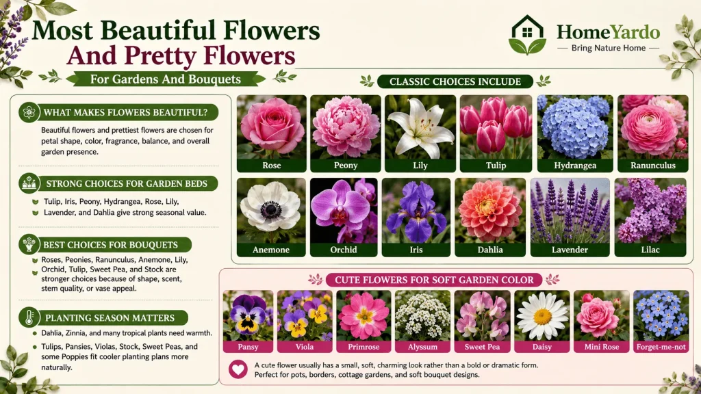 Most beautiful and pretty flower flowers for garden and bouquets
