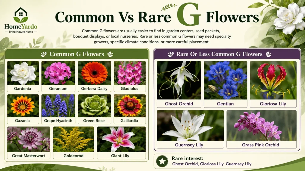 Common Vs RARE G FLOWERS