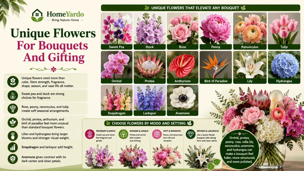 Unique flowers fro bouquets and gifting