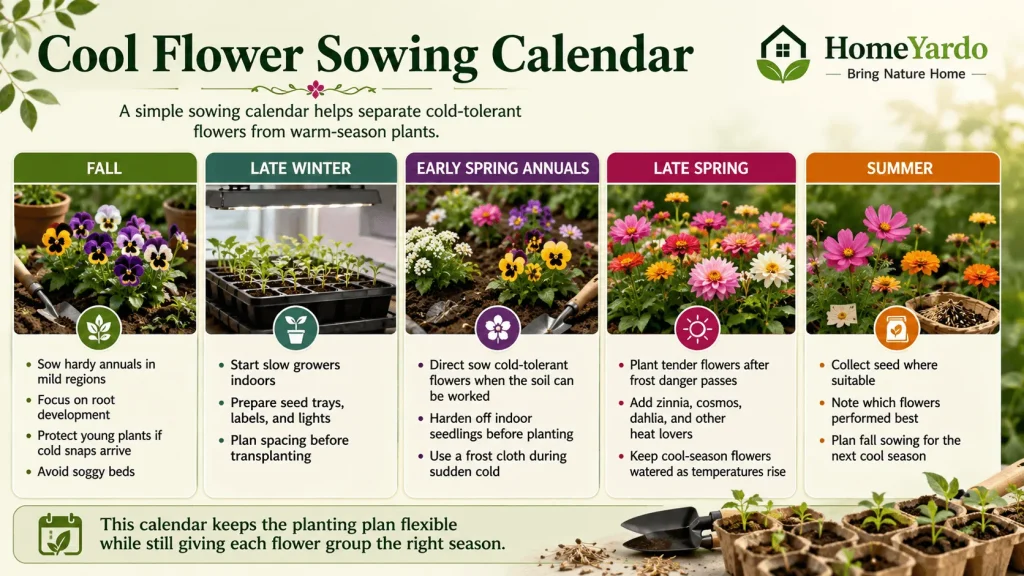 Cool flower sowing Calender