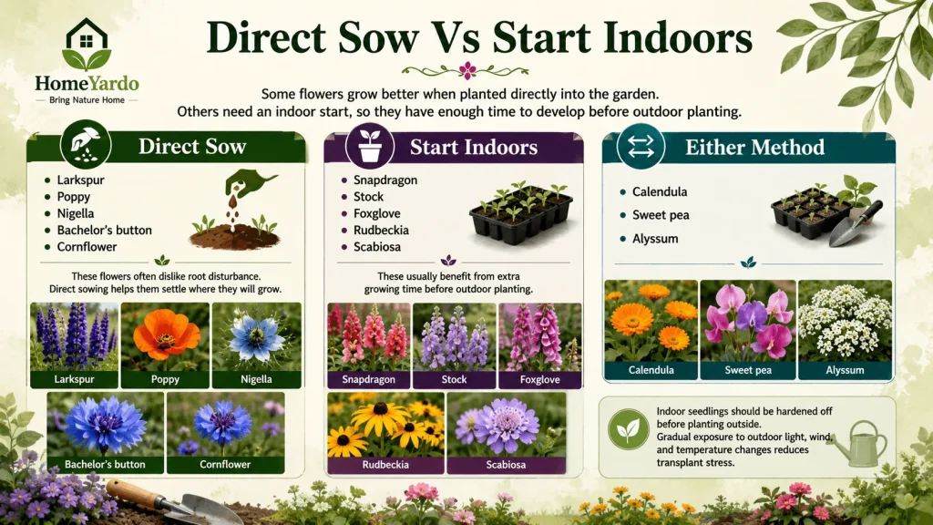 Direct Sow vs start indoors