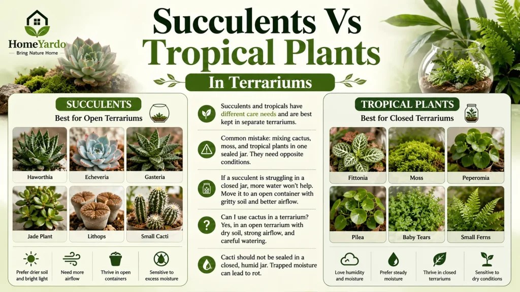 Succulenst vs Tropical plants