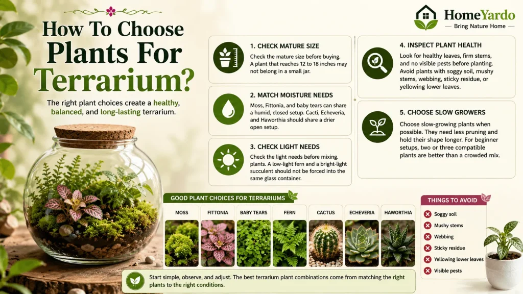 How to choose plants for terrarium?