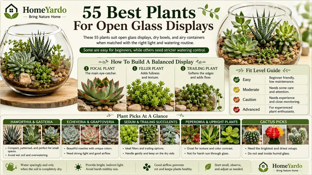 55 Best plants for open glass displays